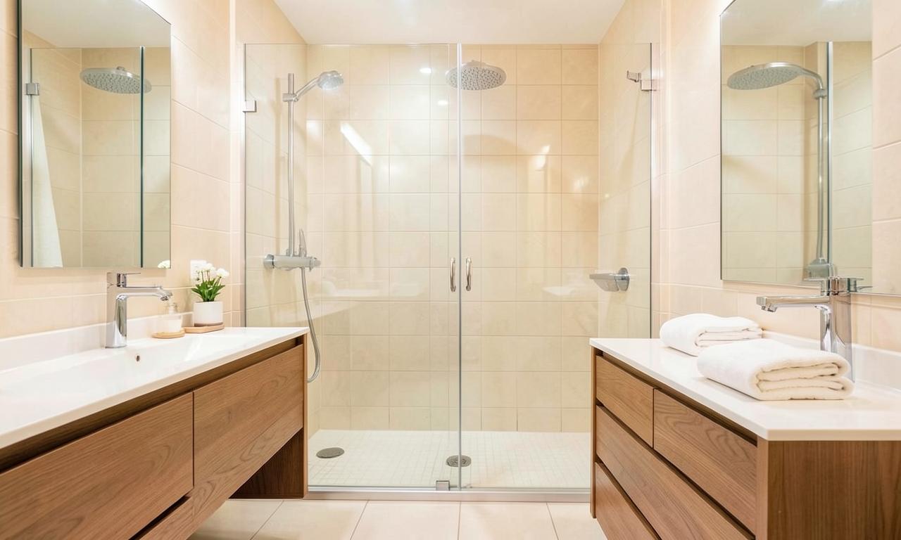 Modernes Badezimmer mit Regendusche